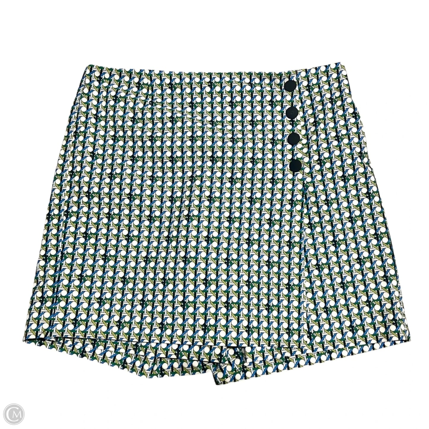 Skort Designer By Tory Burch In Blue & Green, Size: S