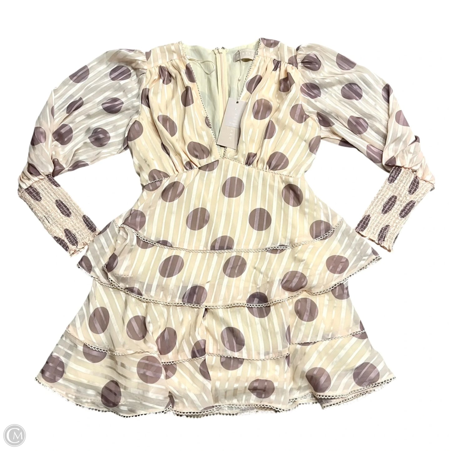 Dress Party Short By Keepsake In Cream & Purple, Size: M