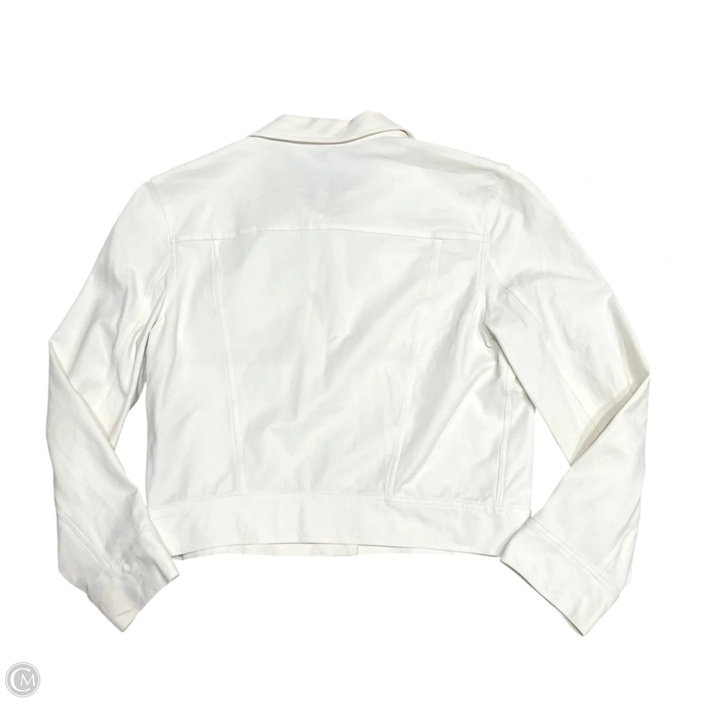 Jacket Denim By Theory In White Denim, Size: M