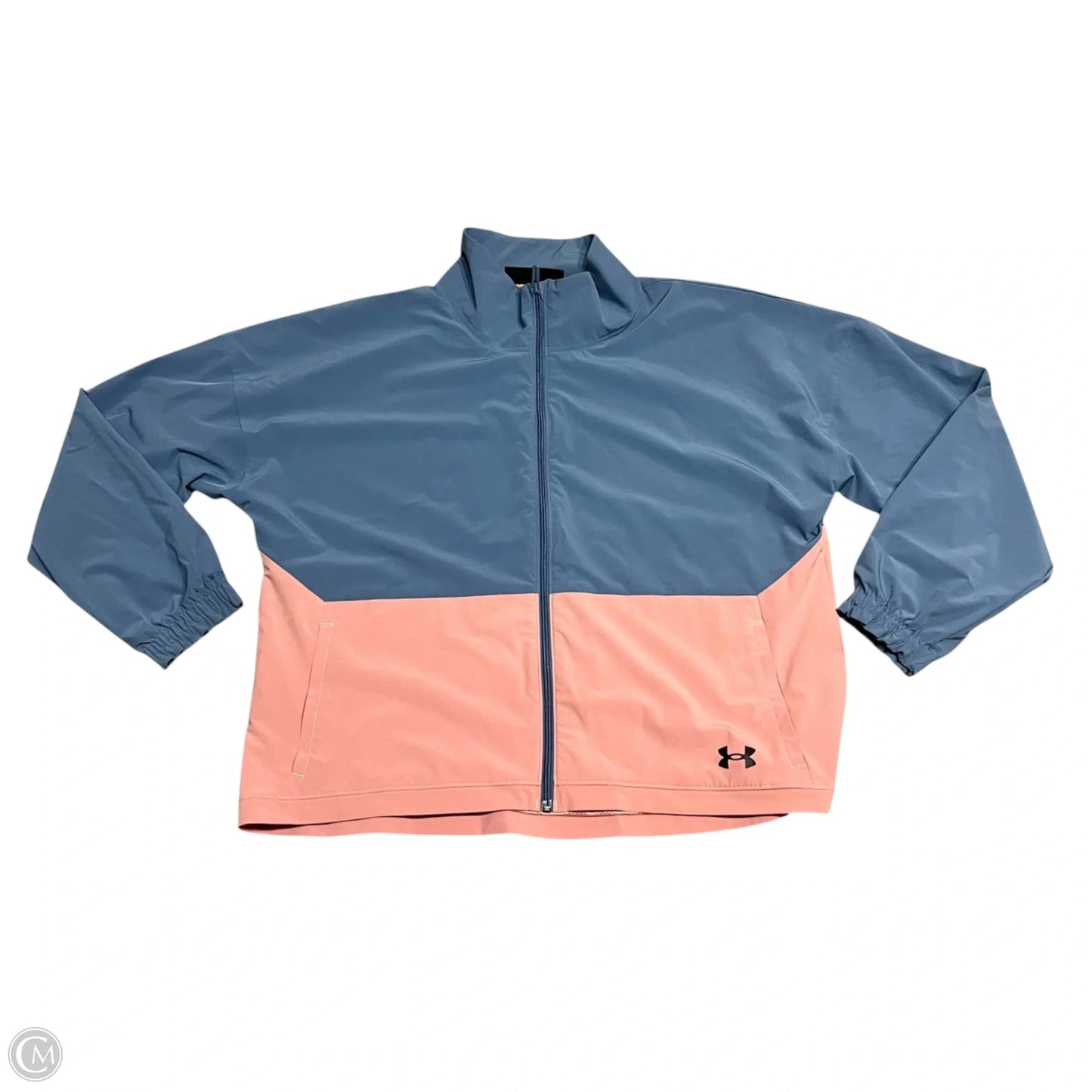 Athletic Jacket By Under Armour In Blue & Orange, Size: Xl