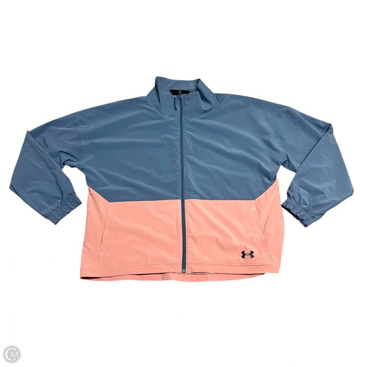 Athletic Jacket By Under Armour In Blue & Orange, Size: Xl