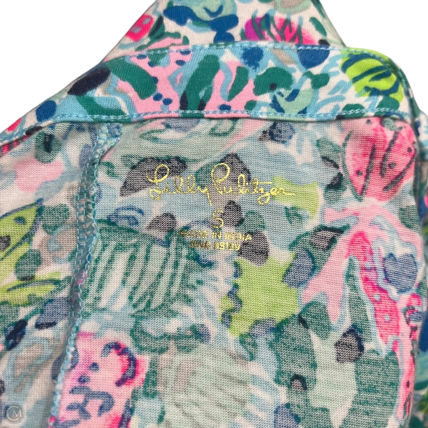 Dress Designer By Lilly Pulitzer In Blue & Green, Size: S