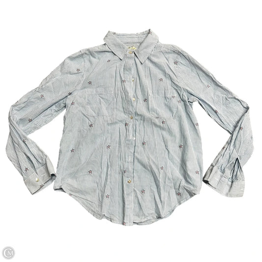 Top Long Sleeve Designer By Lilly Pulitzer In Blue & White, Size: S