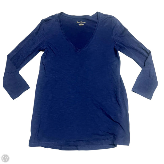 Top Long Sleeve Designer By Lilly Pulitzer In Blue, Size: Xxs