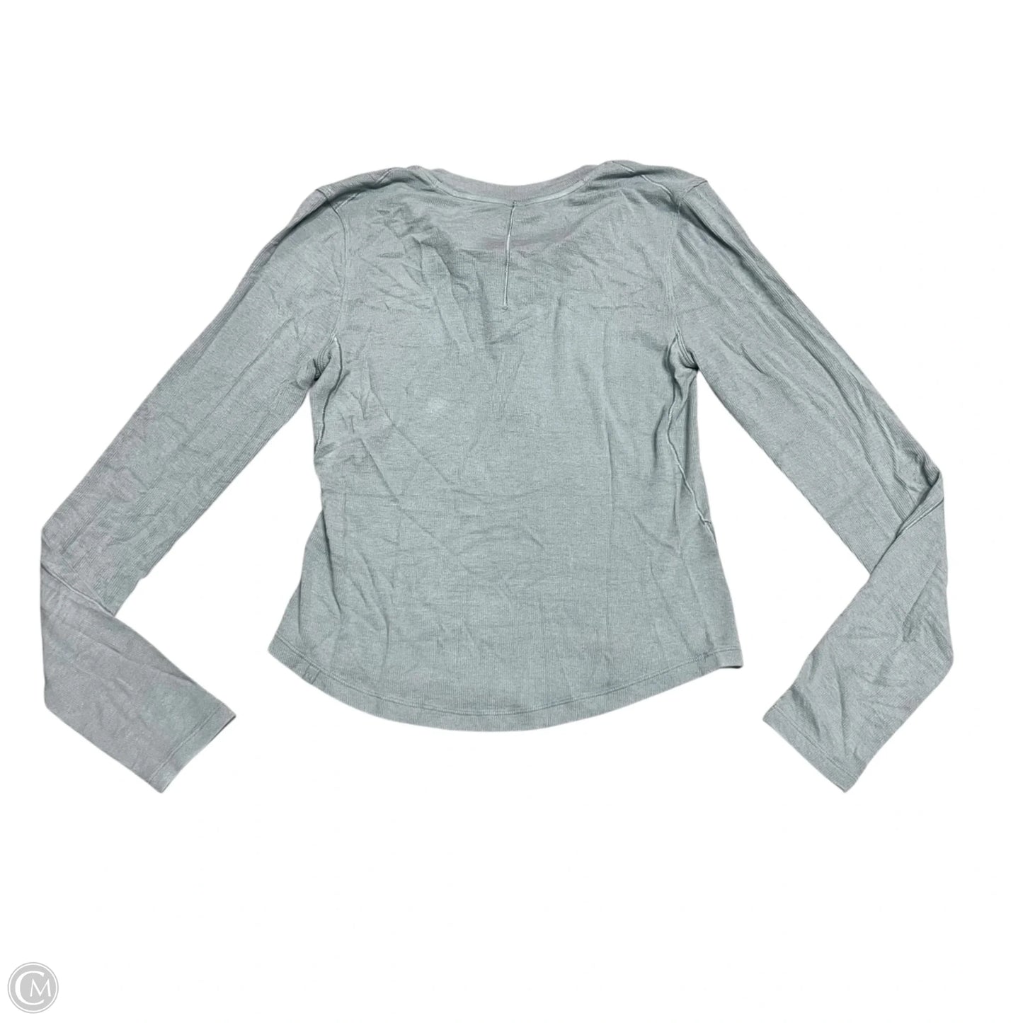 Athletic Top Long Sleeve Crewneck By Lululemon In Grey, Size: S