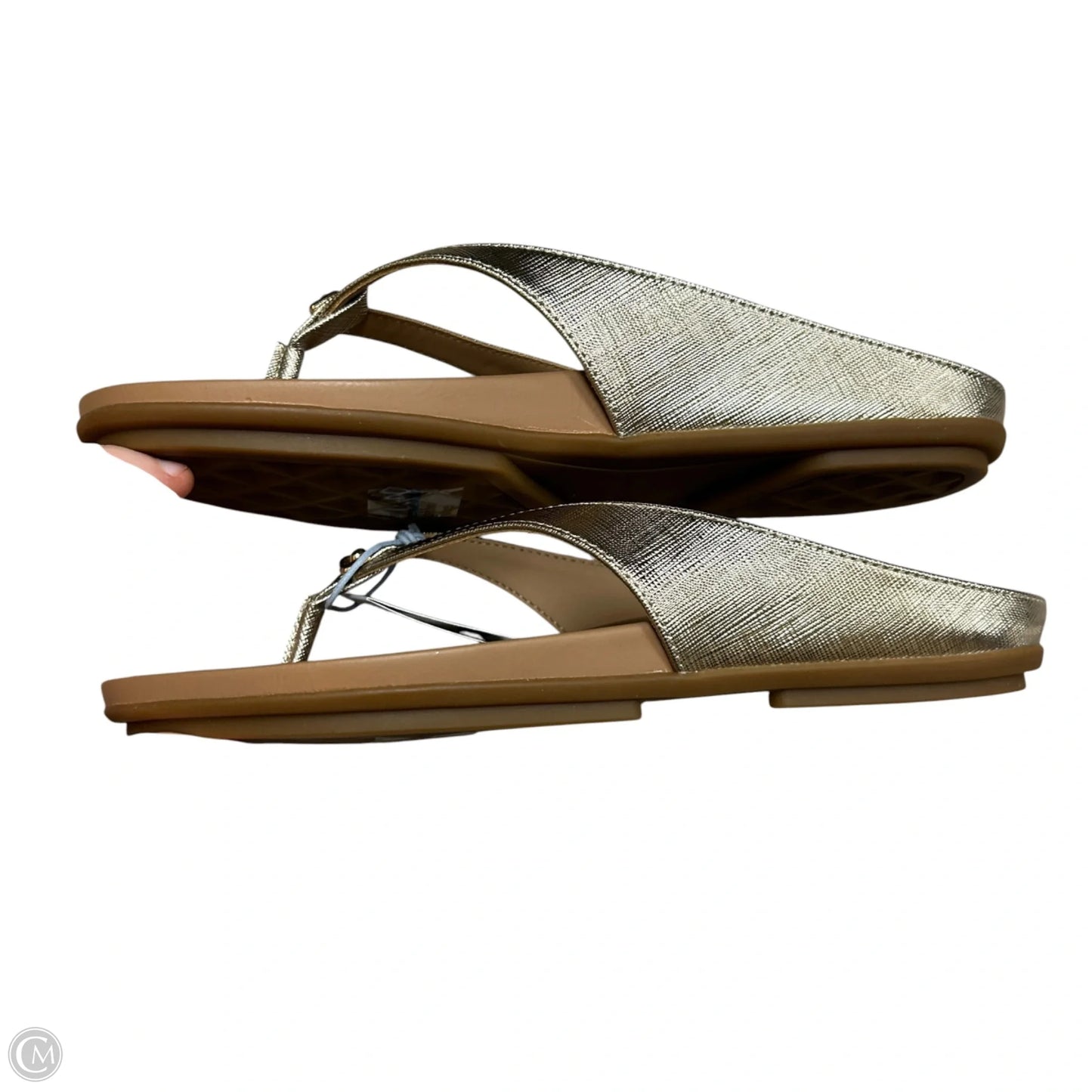 Sandals Flats By Aerosoles In Gold, Size: 8