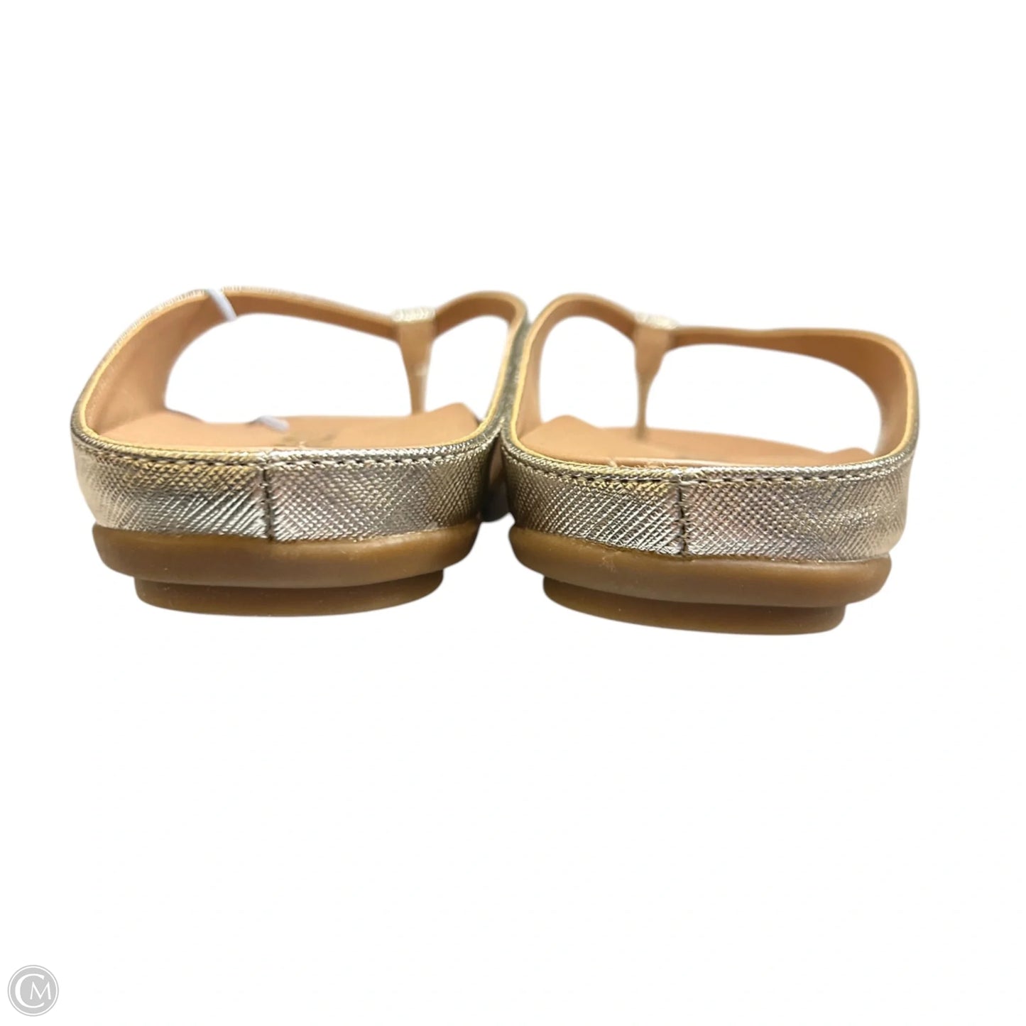Sandals Flats By Aerosoles In Gold, Size: 8
