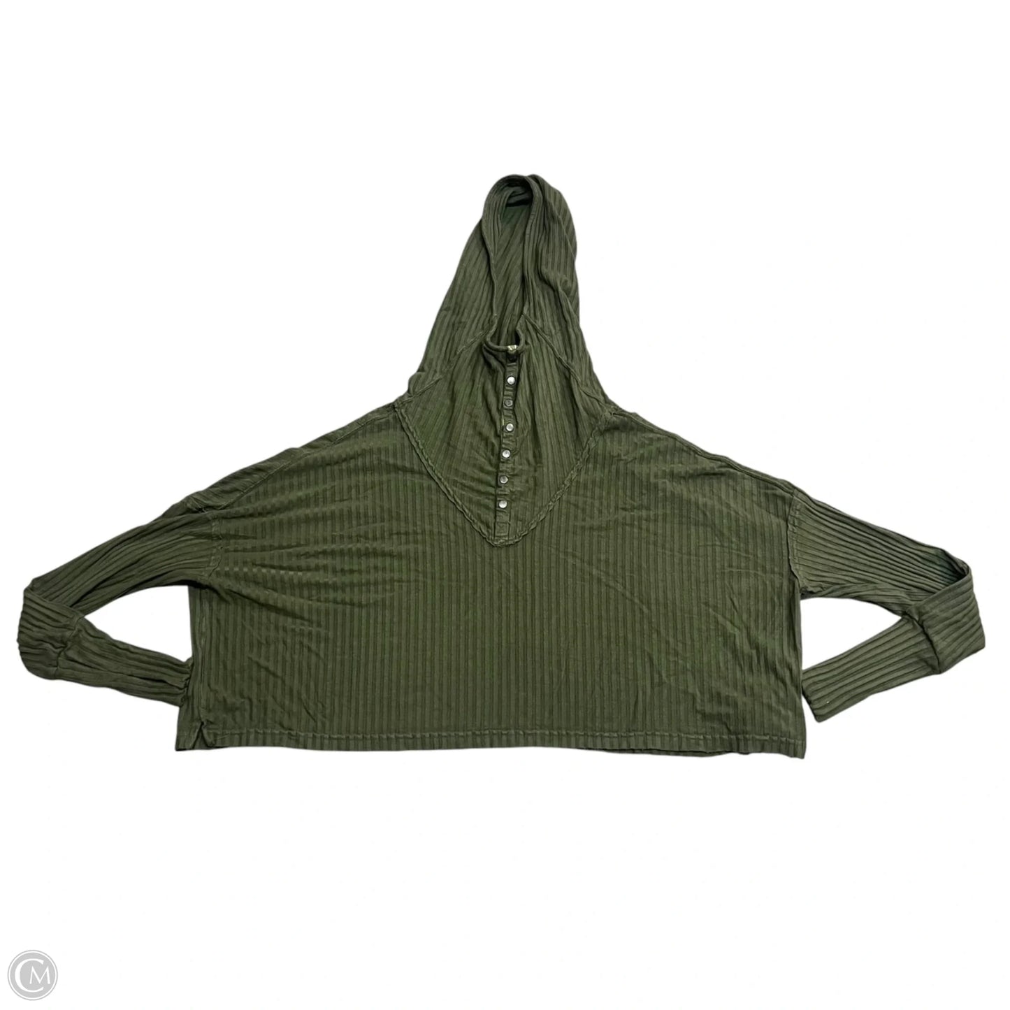 Athletic Sweatshirt Hoodie By Free People In Green, Size: Xs