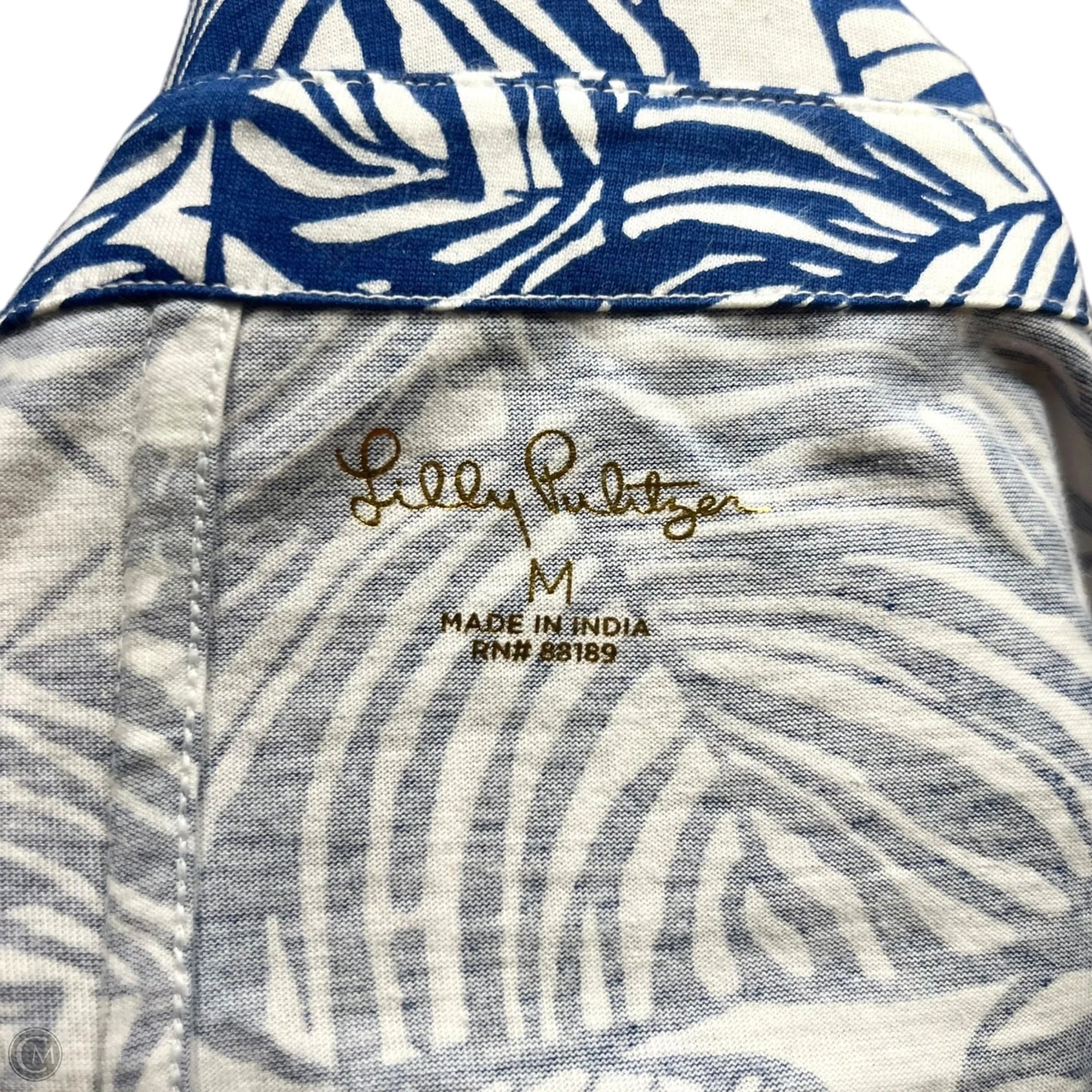 Dress Designer By Lilly Pulitzer In Blue & White, Size: M