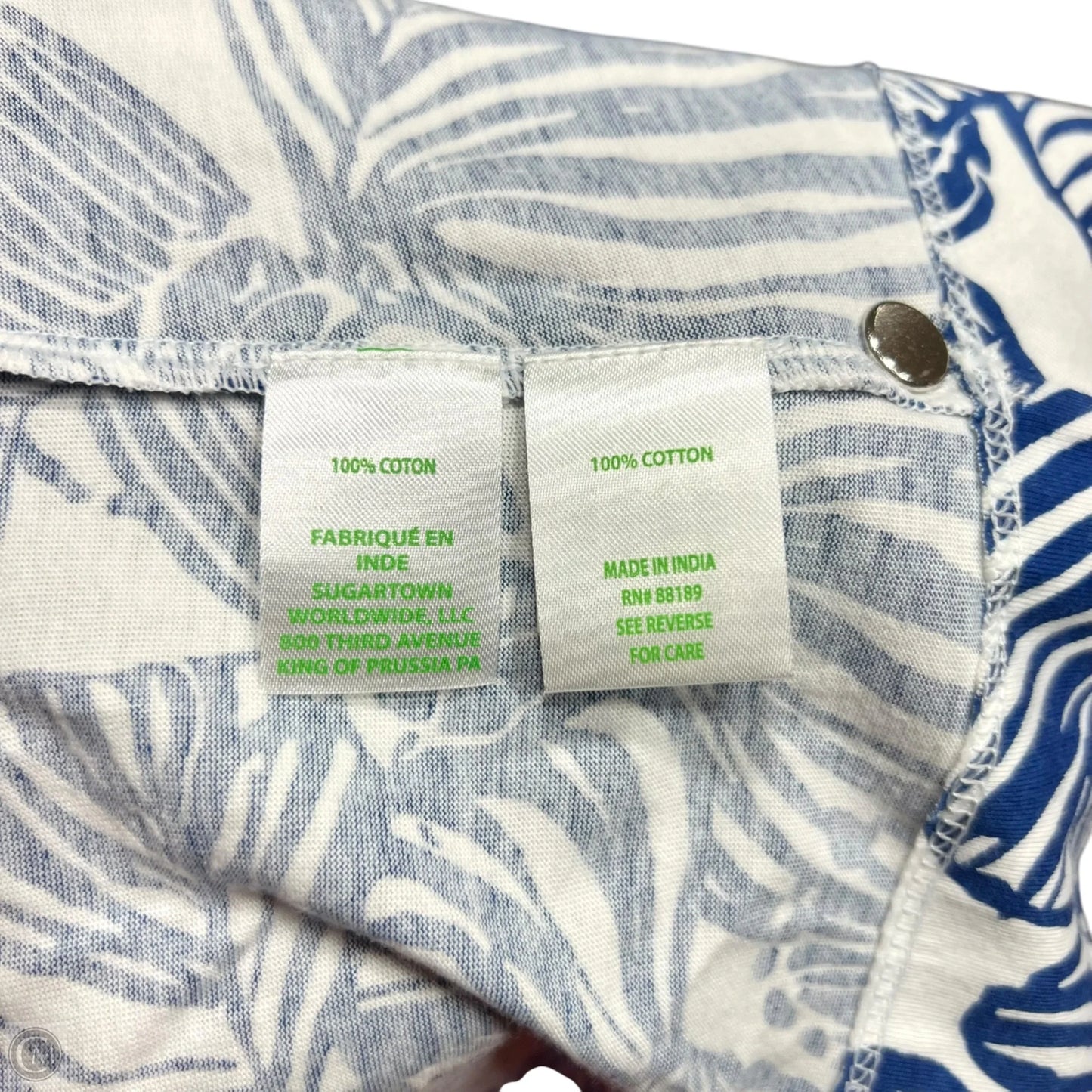 Dress Designer By Lilly Pulitzer In Blue & White, Size: M