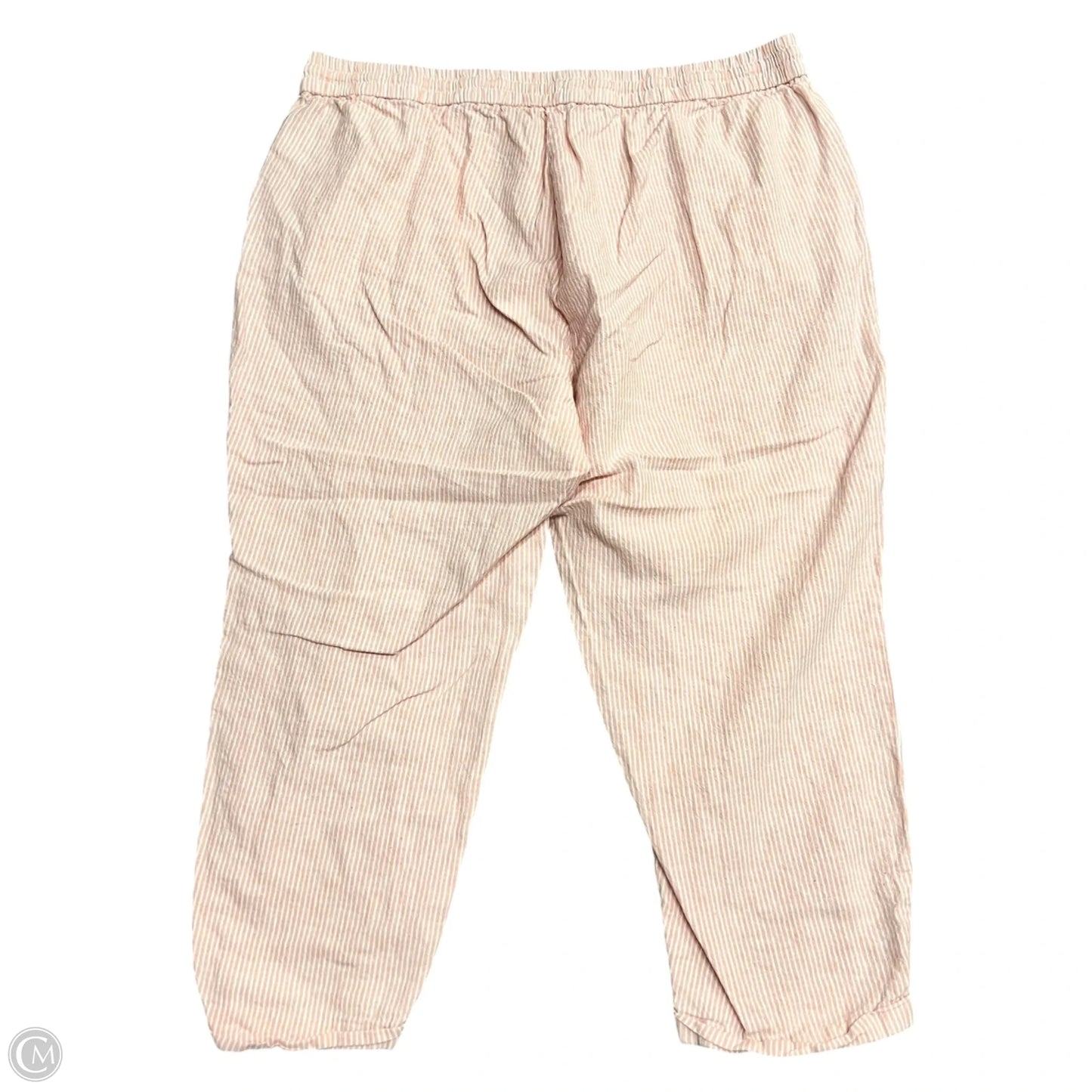 Pants Linen By J. Crew In Orange & White, Size: 20