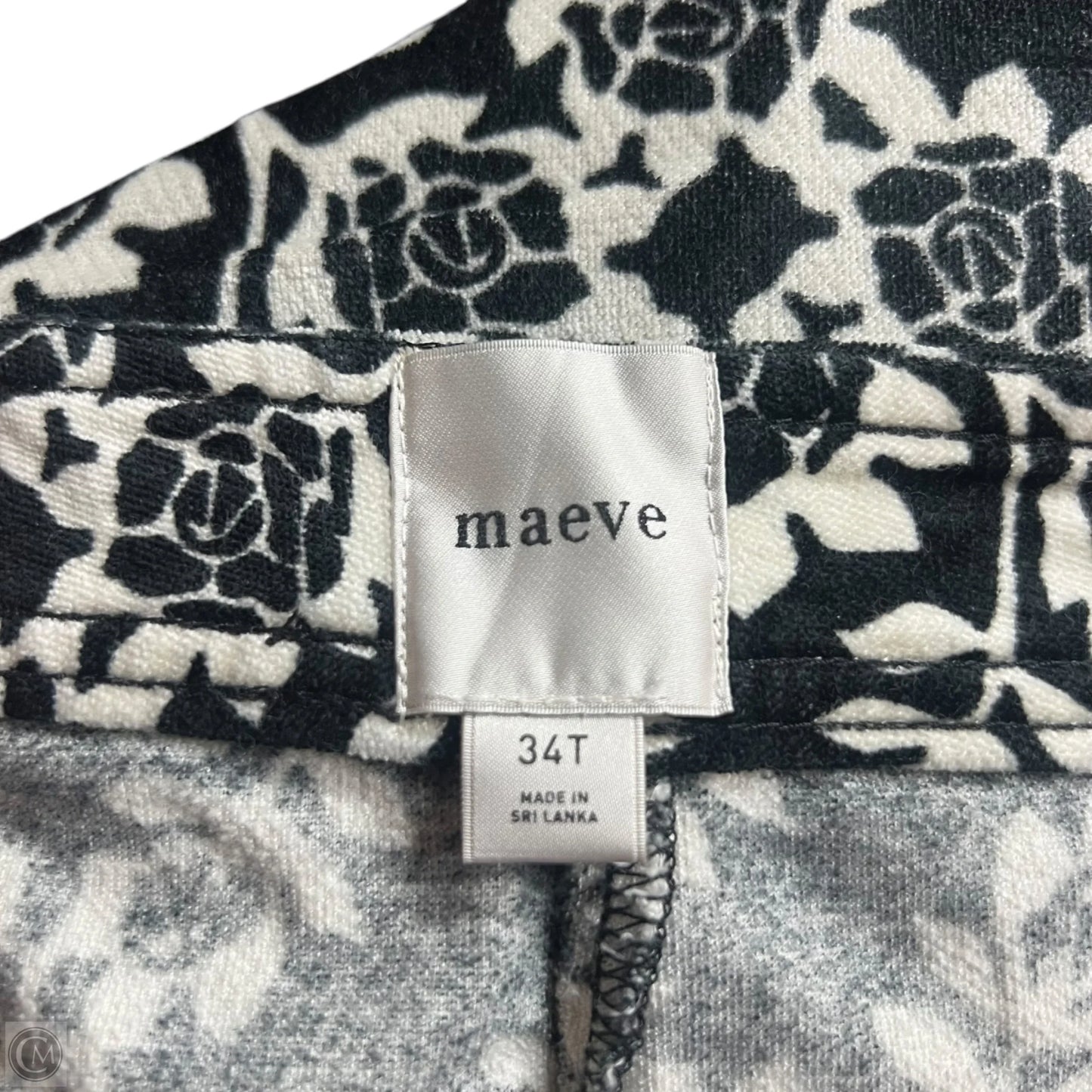 Pants Dress By Maeve In Black & Cream, Size: 18t