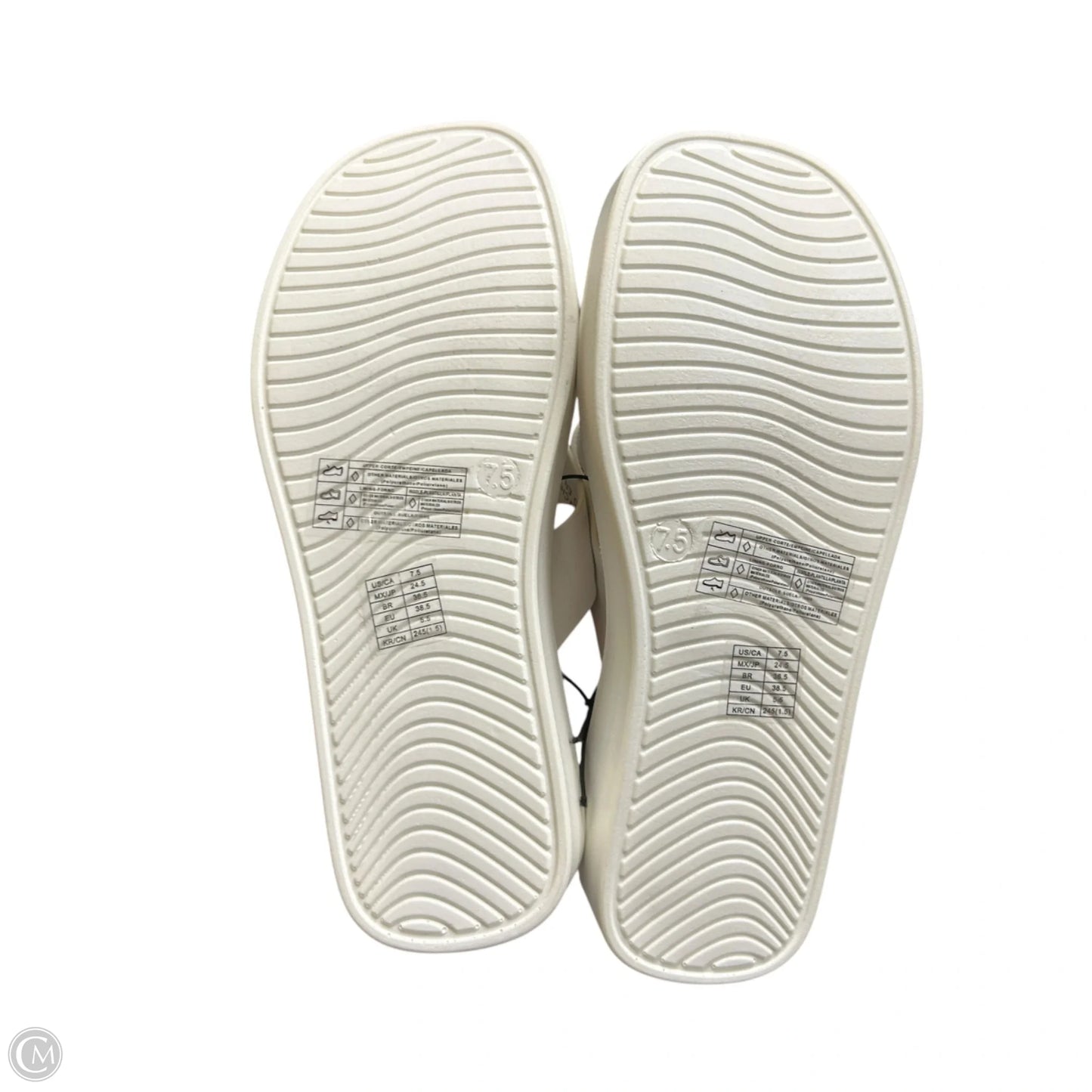 Sandals Heels Platform By Forever 21 In White, Size: 7.5