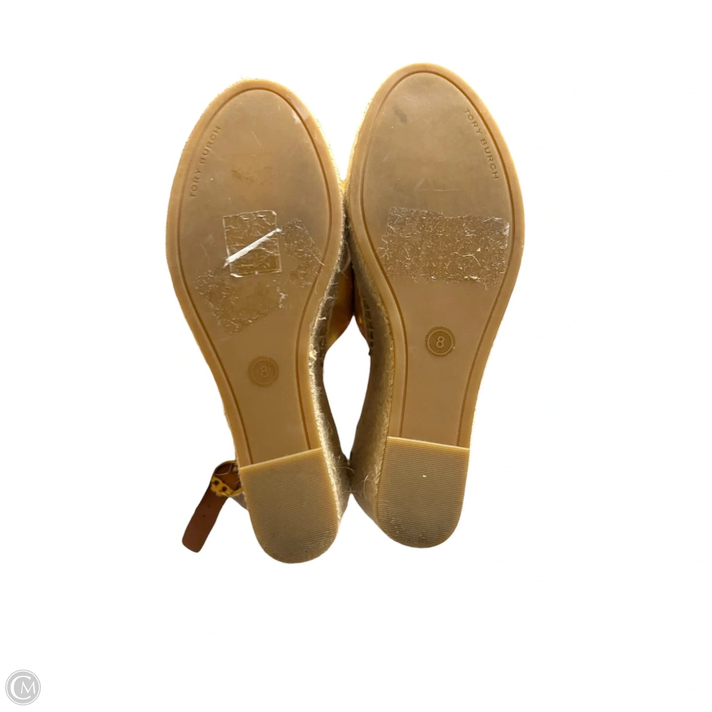 Sandals Designer By Tory Burch In Brown & Gold, Size: 8
