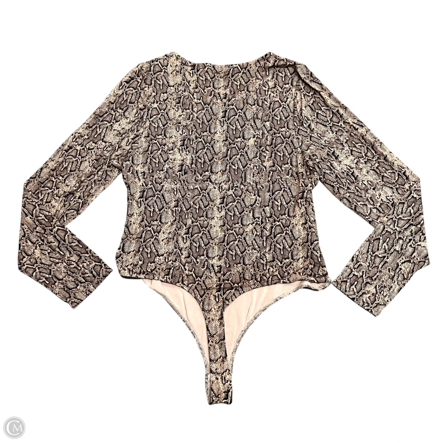 Bodysuit By Good American In Snakeskin Print, Size: S