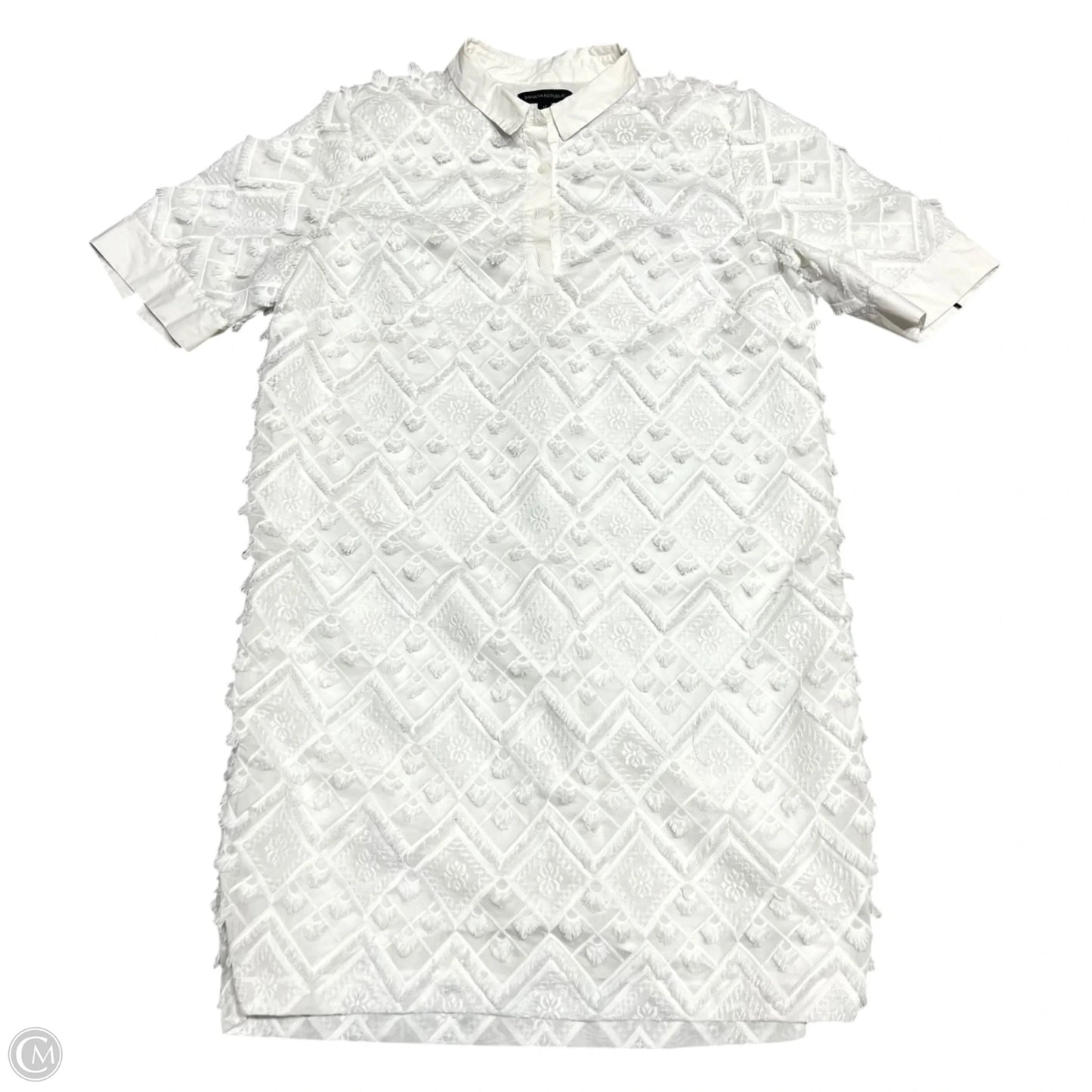 Dress Casual Midi By Banana Republic In White, Size: L