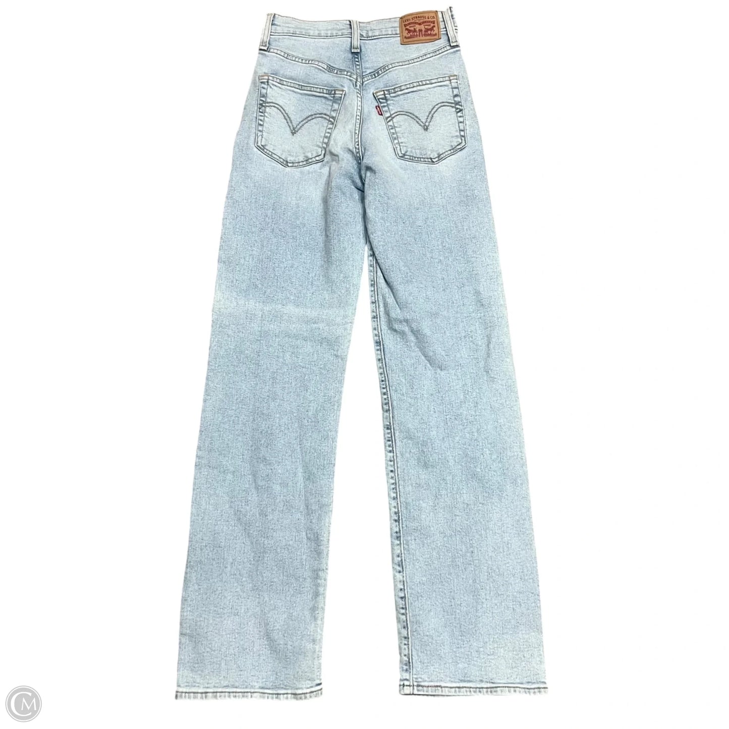 Jeans Straight By Levis In Blue Denim, Size: 2