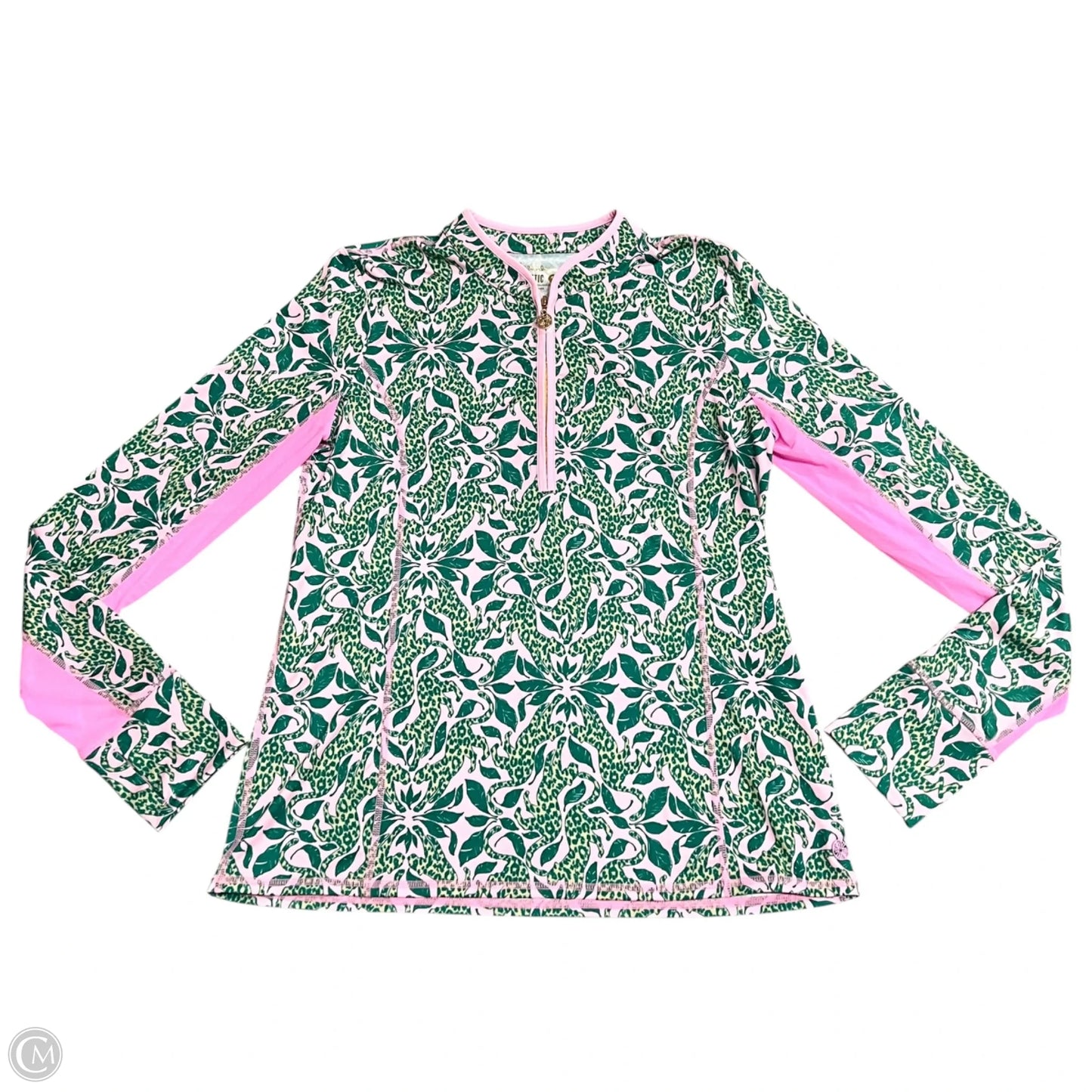 Sweatshirt Designer By Lilly Pulitzer In Green & Pink, Size: S