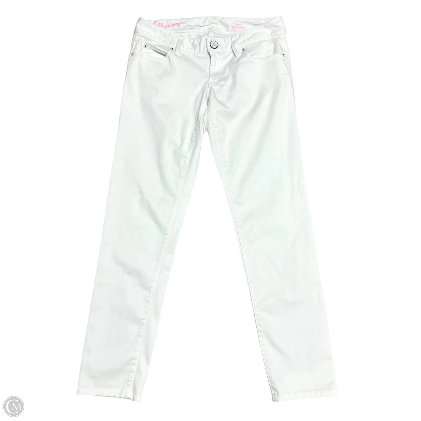 Jeans Designer By Lilly Pulitzer In White Denim, Size: 2