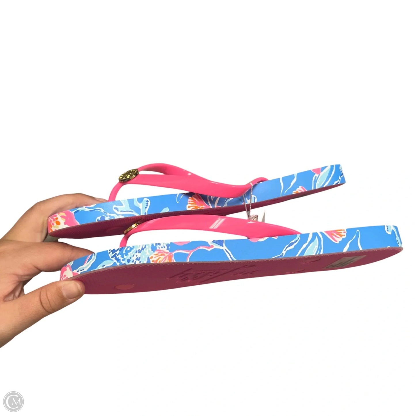 Sandals Designer By Lilly Pulitzer In Blue, Size: 7