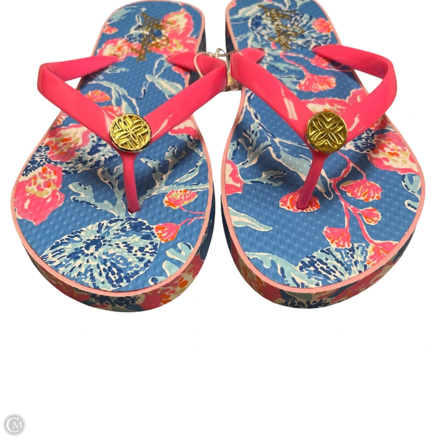 Sandals Designer By Lilly Pulitzer In Blue, Size: 7