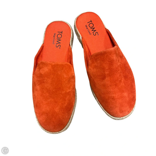 Shoes Flats By Toms In Orange, Size: 6
