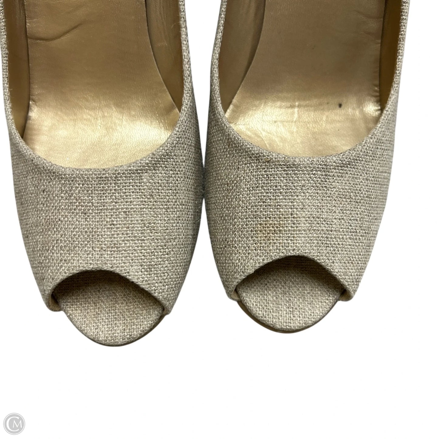 Sandals Designer By Stuart Weitzman In Gold & Tan, Size: 11