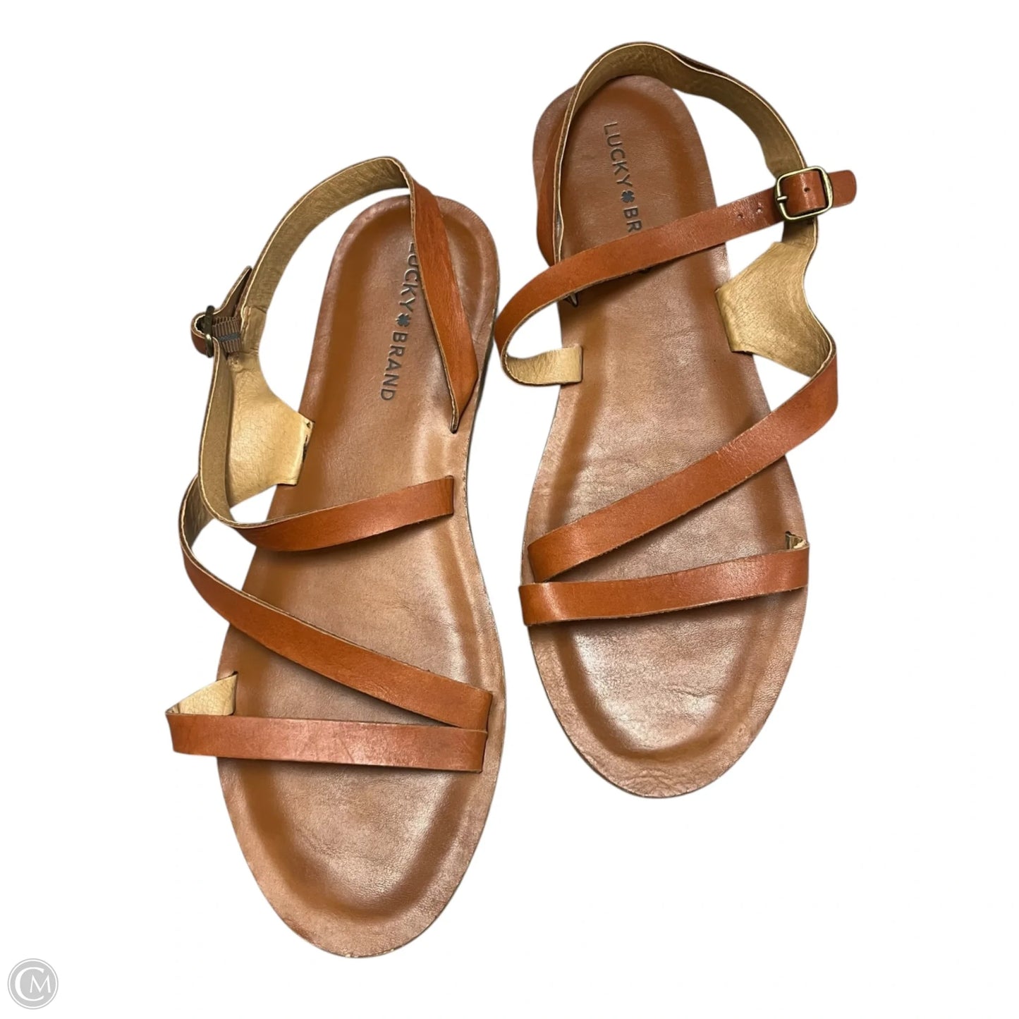 Sandals Flats By Lucky Brand In Tan, Size: 12