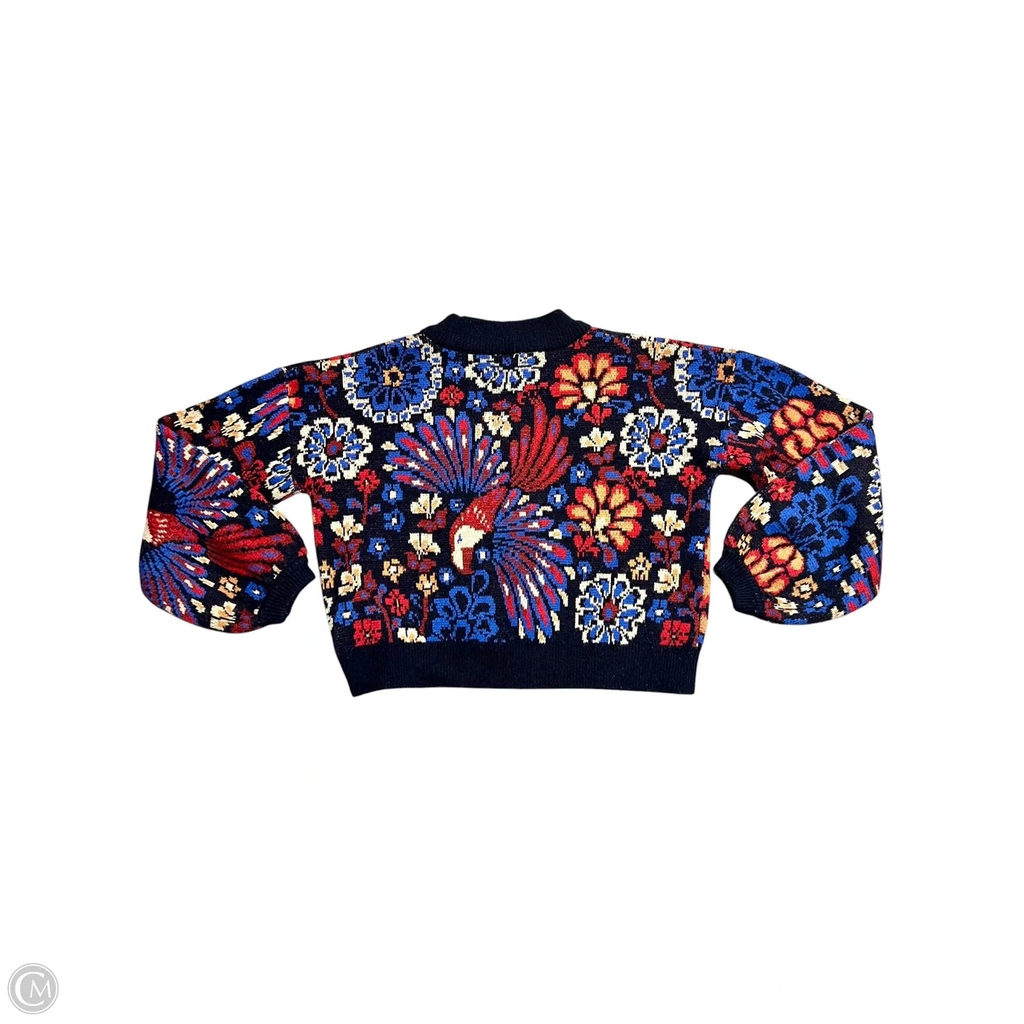 Sweater By Farm Rio In Blue & Red, Size: M