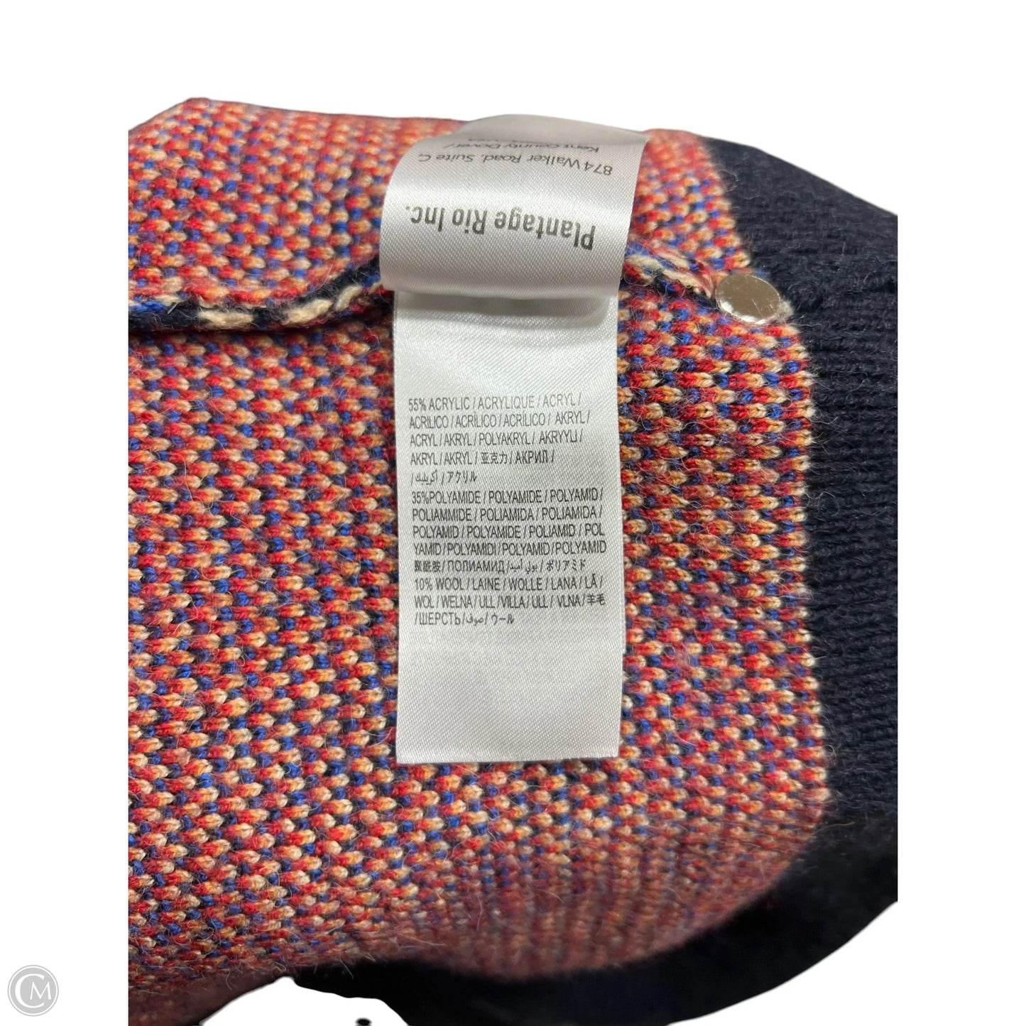 Sweater By Farm Rio In Blue & Red, Size: M