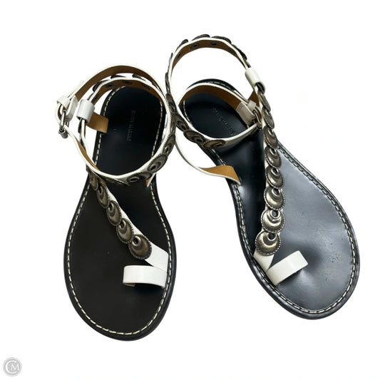 Sandals Designer By Isabel Marant In Silver & White, Size: 6.5