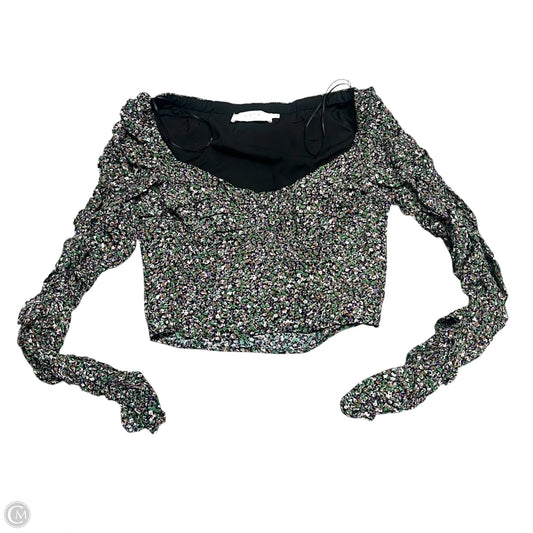 Top Long Sleeve By Astr The Label In Green & Purple, Size: M