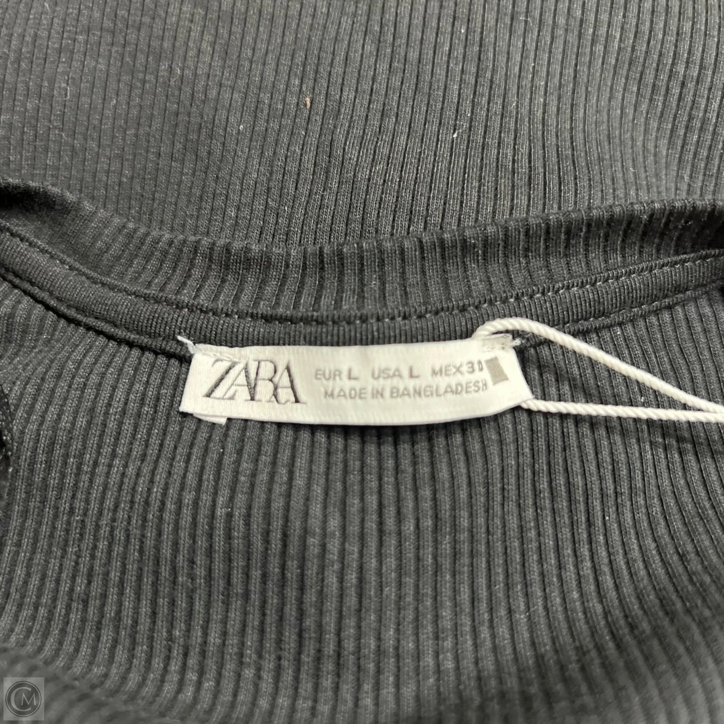 Top Sleeveless By Zara In Black, Size: L