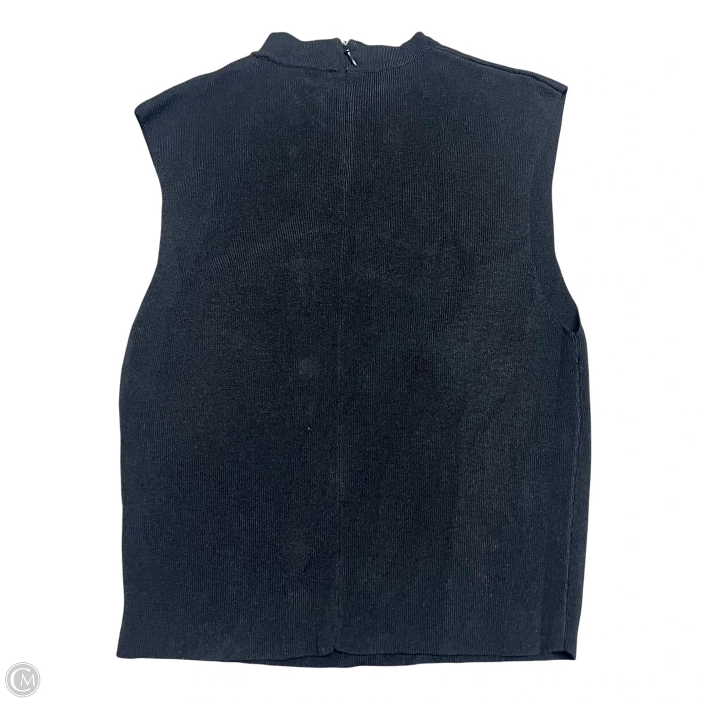 Top Sleeveless By Uniqlo In Blue & White, Size: S