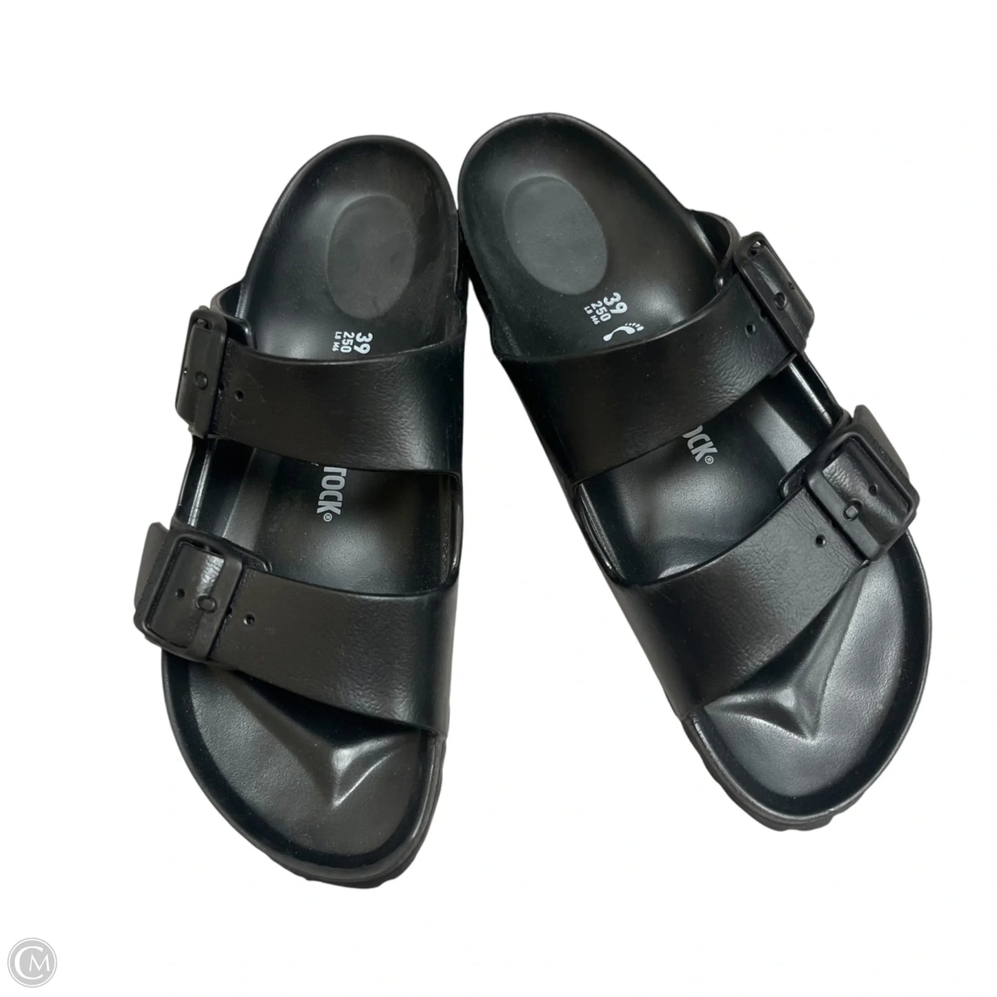 Sandals Flats By Birkenstock In Black, Size: 8.5