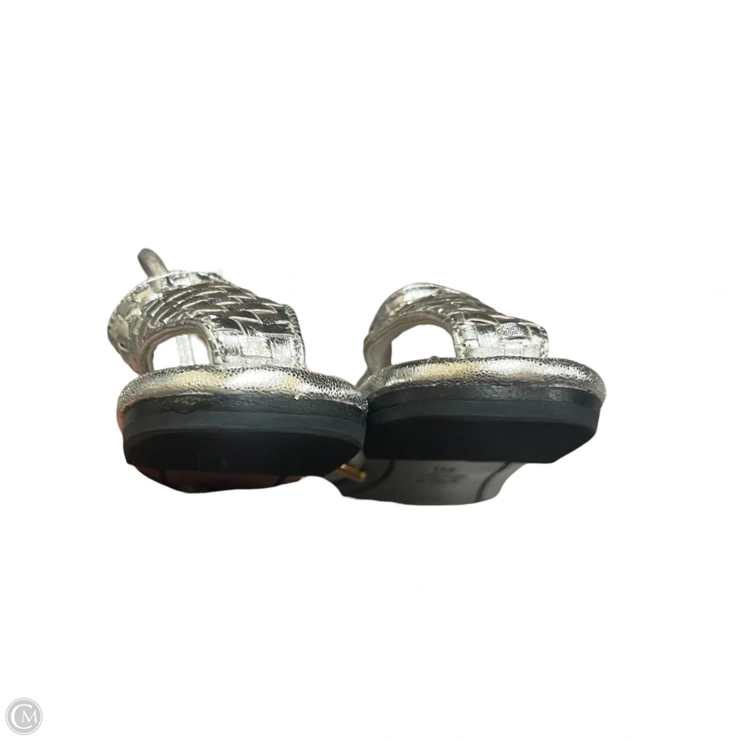 Sandals Flats By Luxtrada In Silver, Size: 7