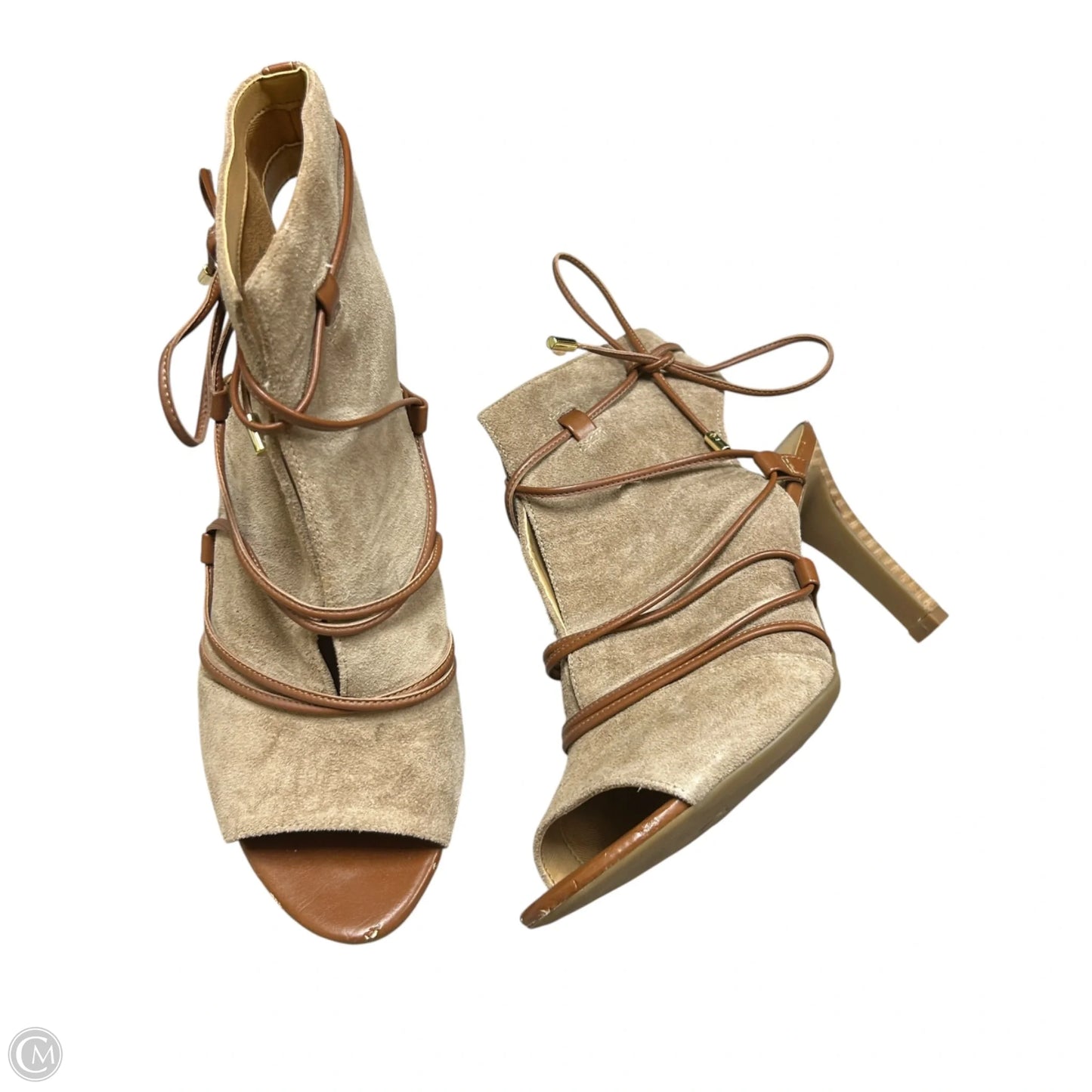 Sandals Heels Stiletto By Franco Sarto In Brown, Size: 7.5