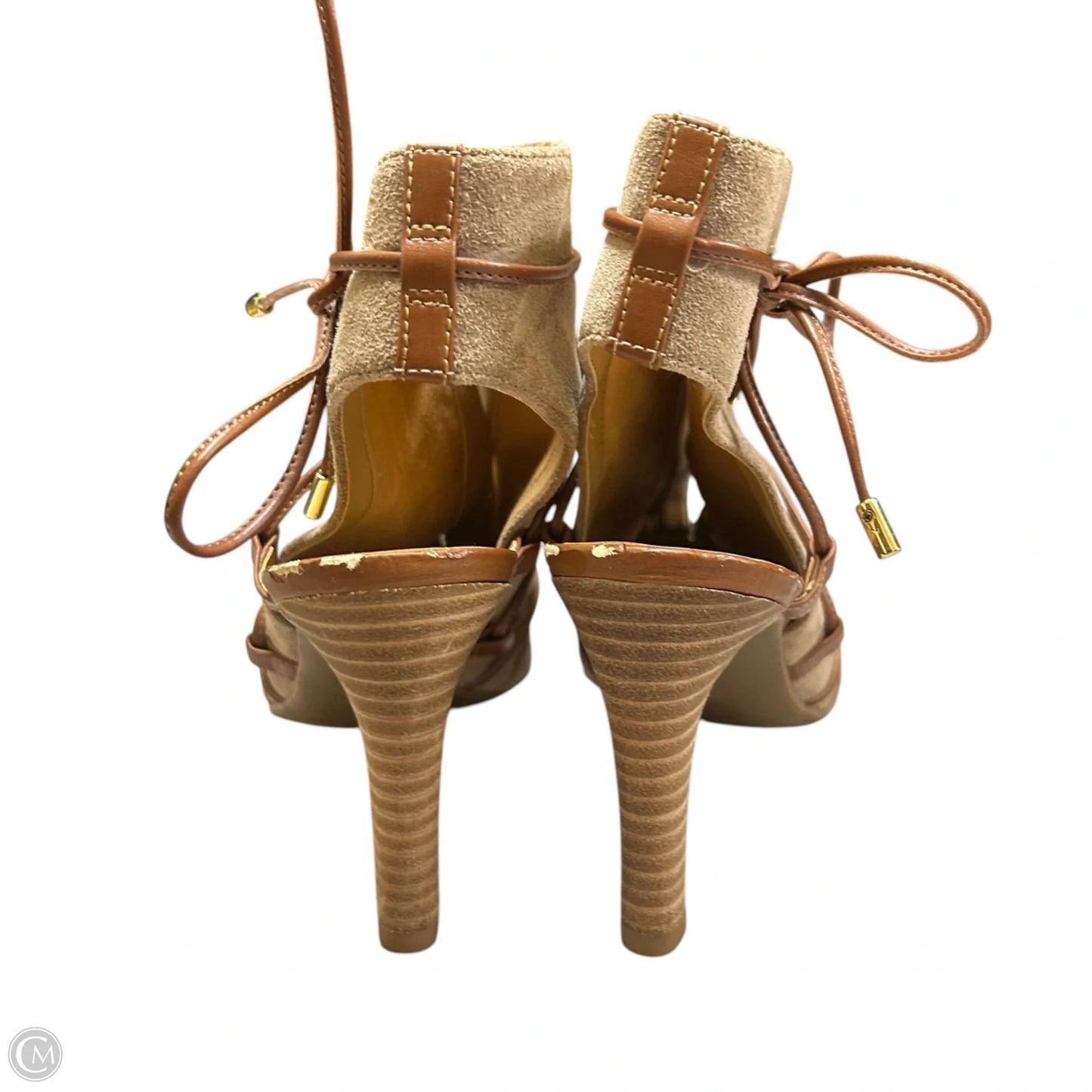 Sandals Heels Stiletto By Franco Sarto In Brown, Size: 7.5
