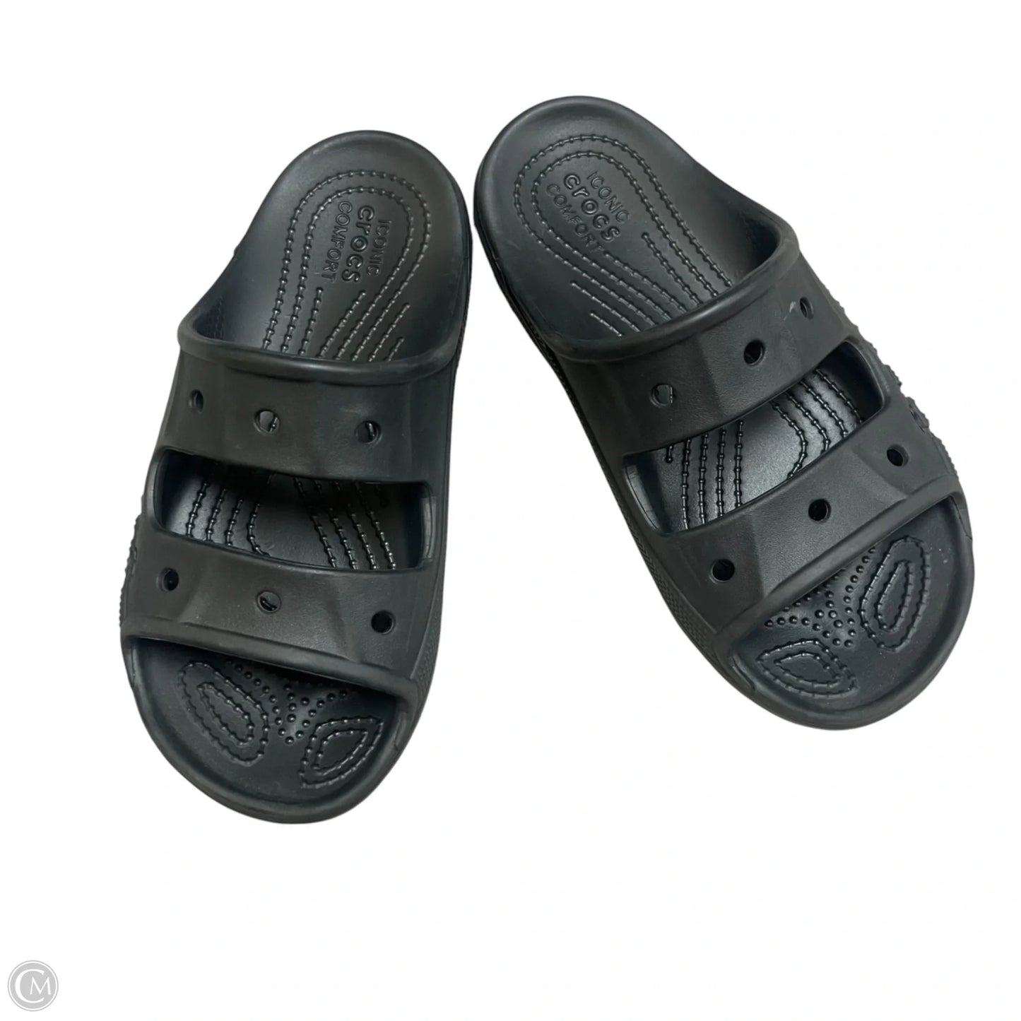Sandals Flats By Crocs In Black, Size: 6