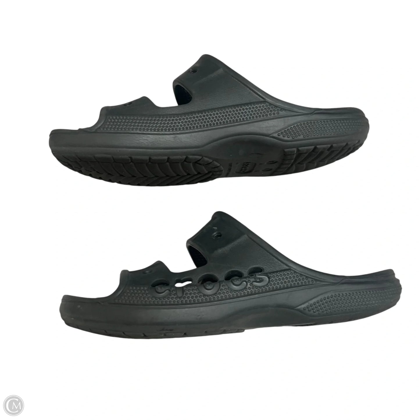 Sandals Flats By Crocs In Black, Size: 6