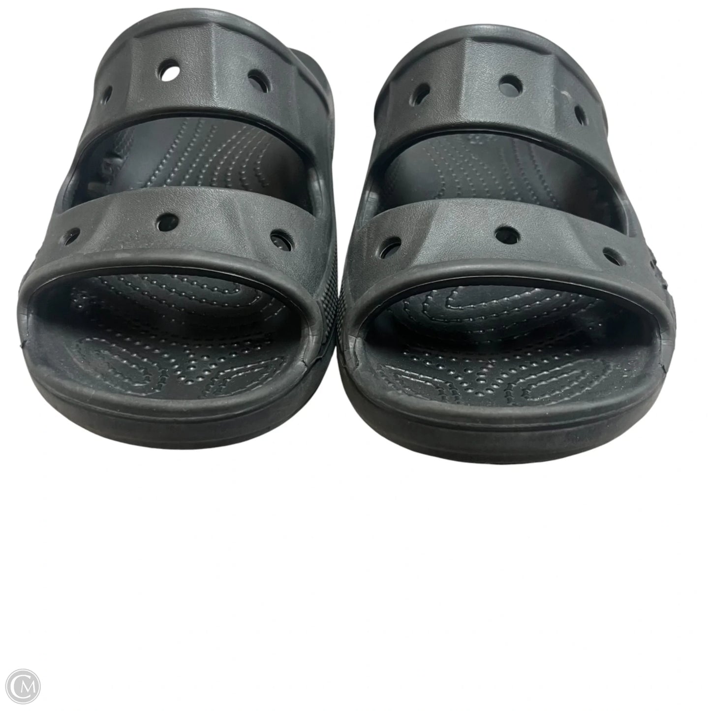 Sandals Flats By Crocs In Black, Size: 6
