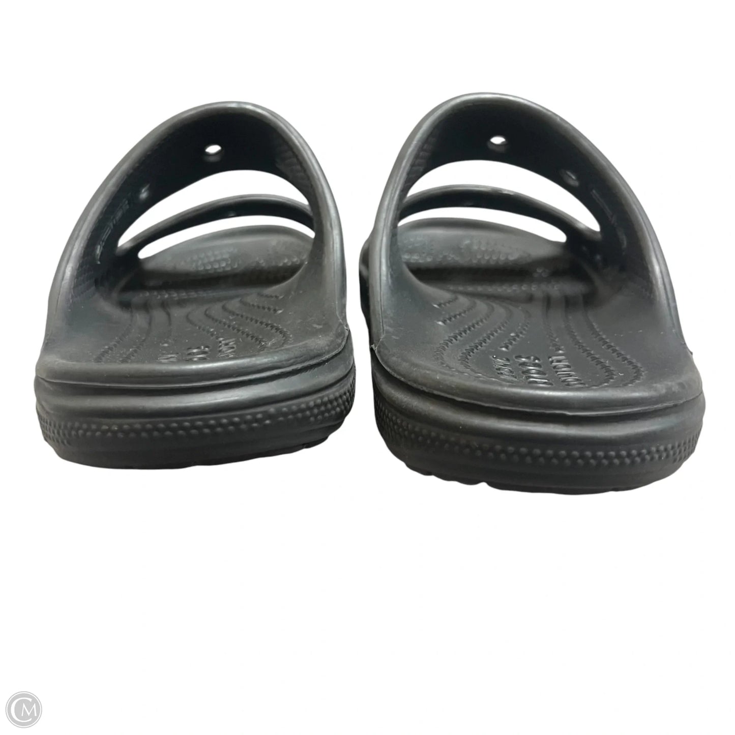 Sandals Flats By Crocs In Black, Size: 6