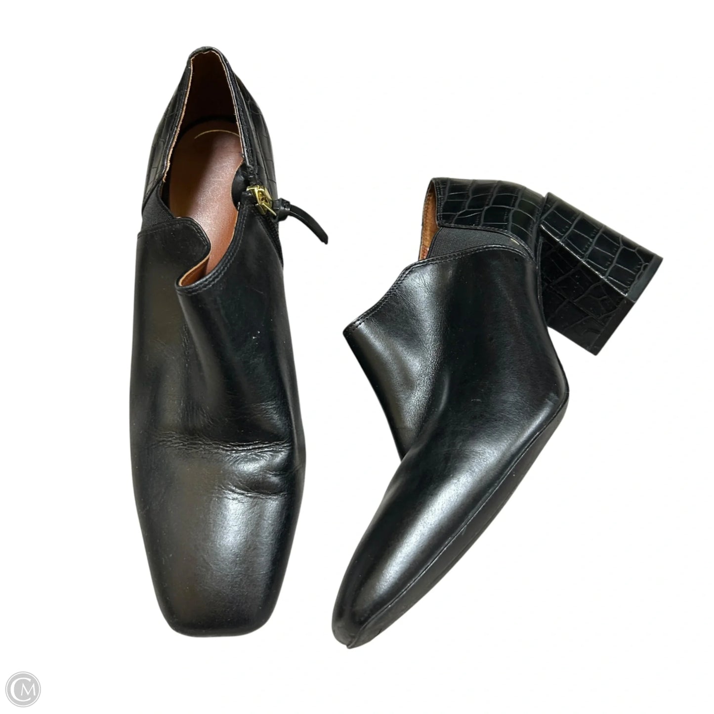 Boots Ankle Heels By Vionic In Black, Size: 10