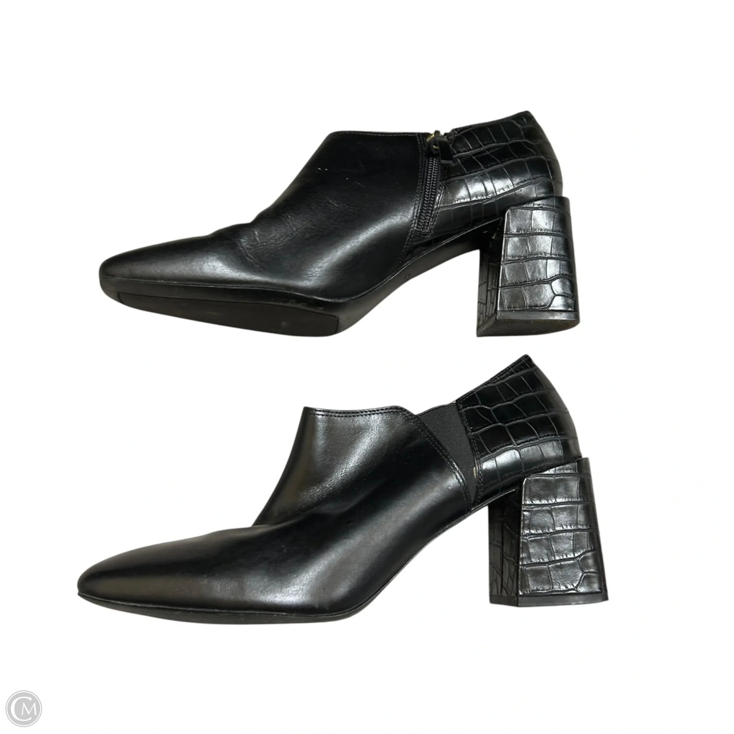 Boots Ankle Heels By Vionic In Black, Size: 10