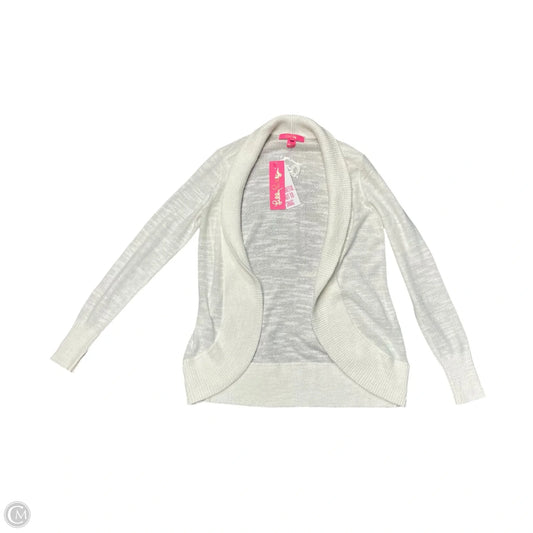 Sweater Cardigan Designer By Lilly Pulitzer In White, Size: Xs