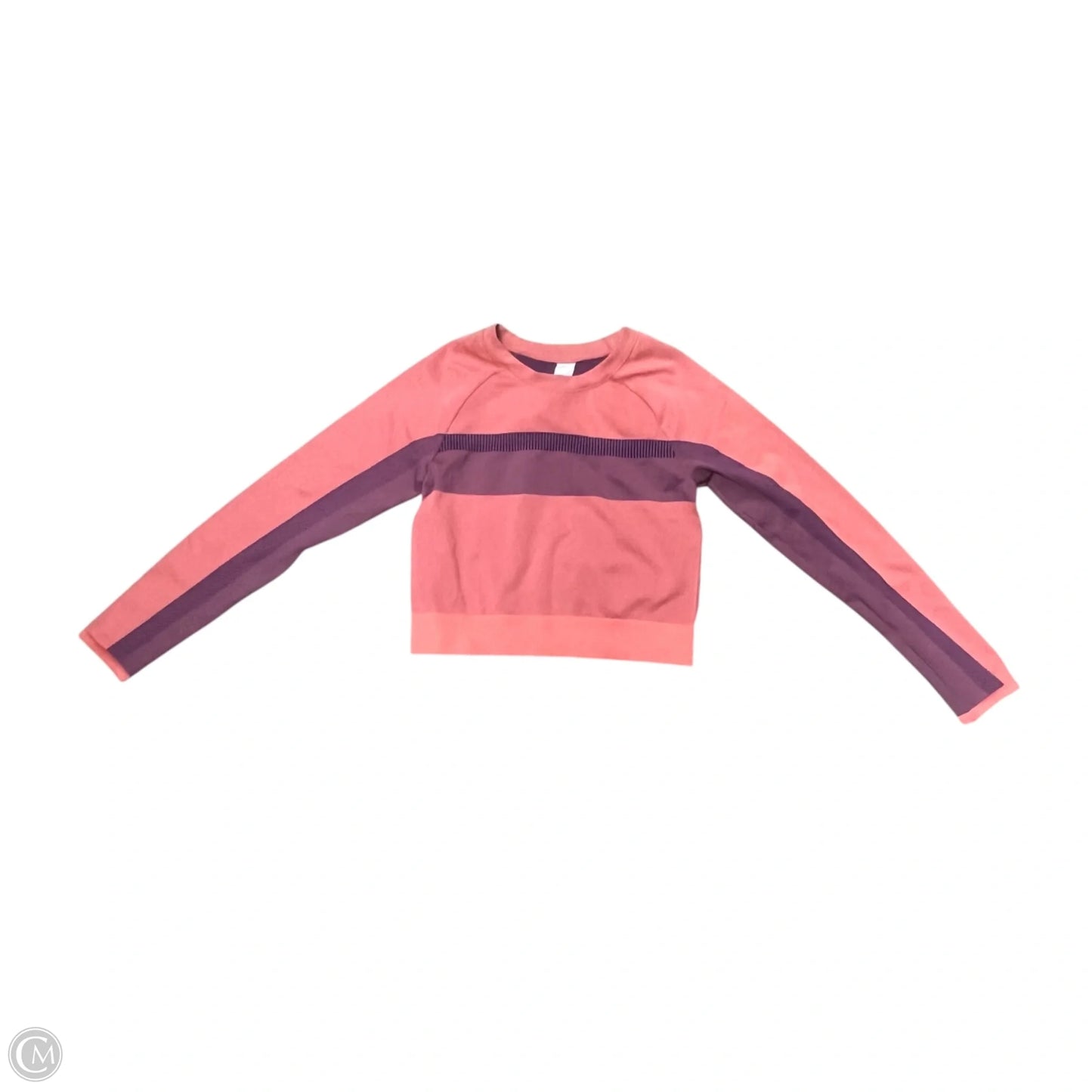 Athletic Top Long Sleeve Crewneck By Fabletics In Blue & Orange, Size: M