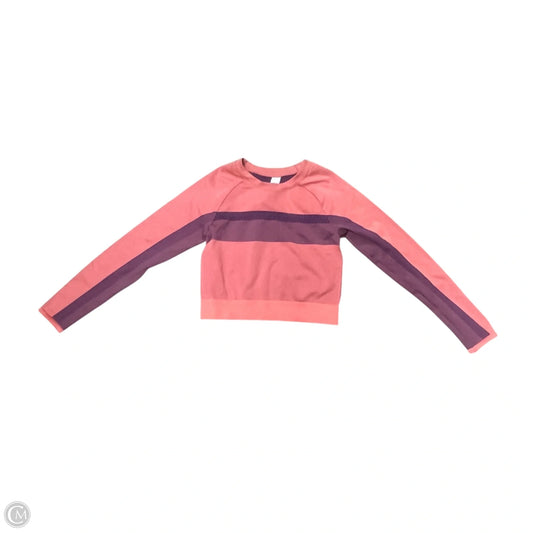 Athletic Top Long Sleeve Crewneck By Fabletics In Blue & Orange, Size: M