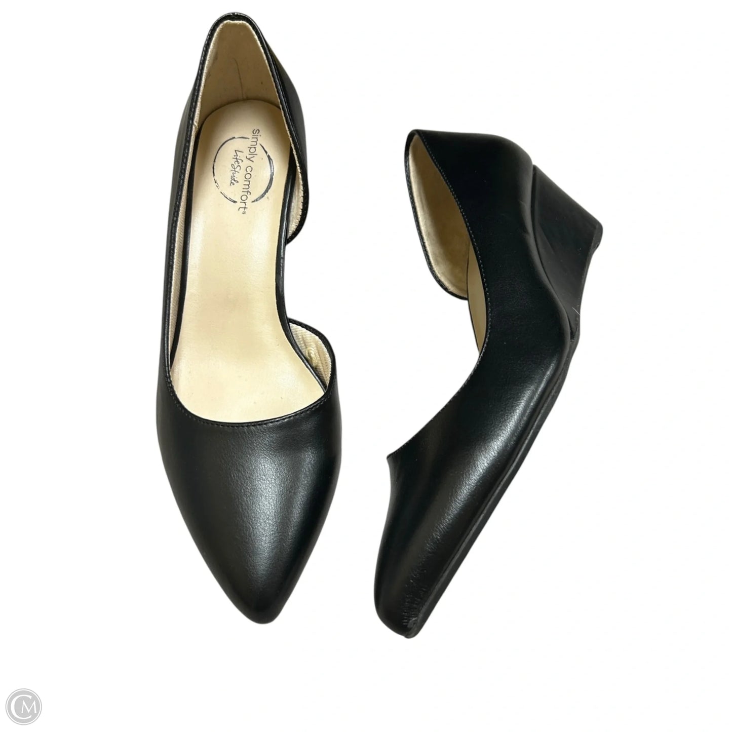 Shoes Heels Wedge By Life Stride In Black, Size: 8