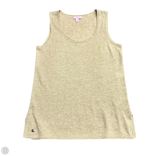 Top Sleeveless Designer By Lilly Pulitzer In Gold, Size: S
