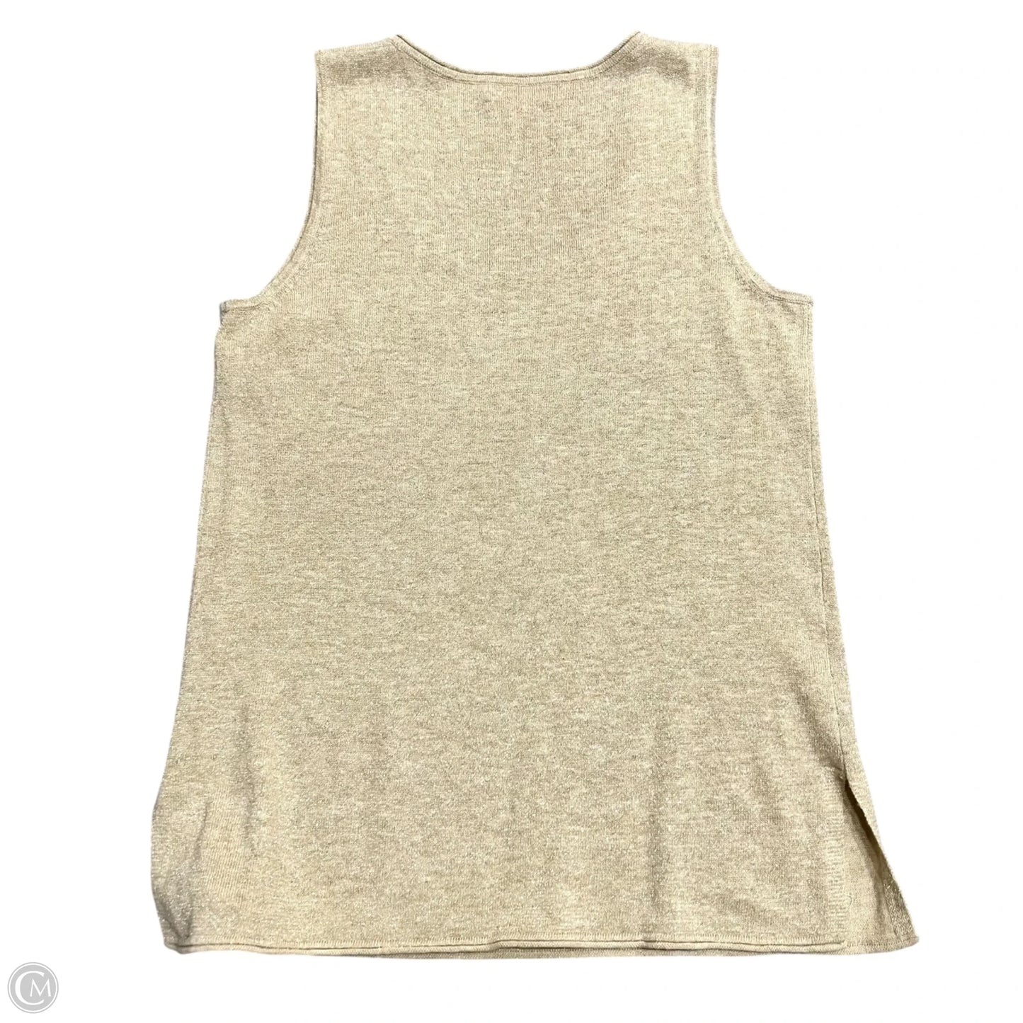 Top Sleeveless Designer By Lilly Pulitzer In Gold, Size: S